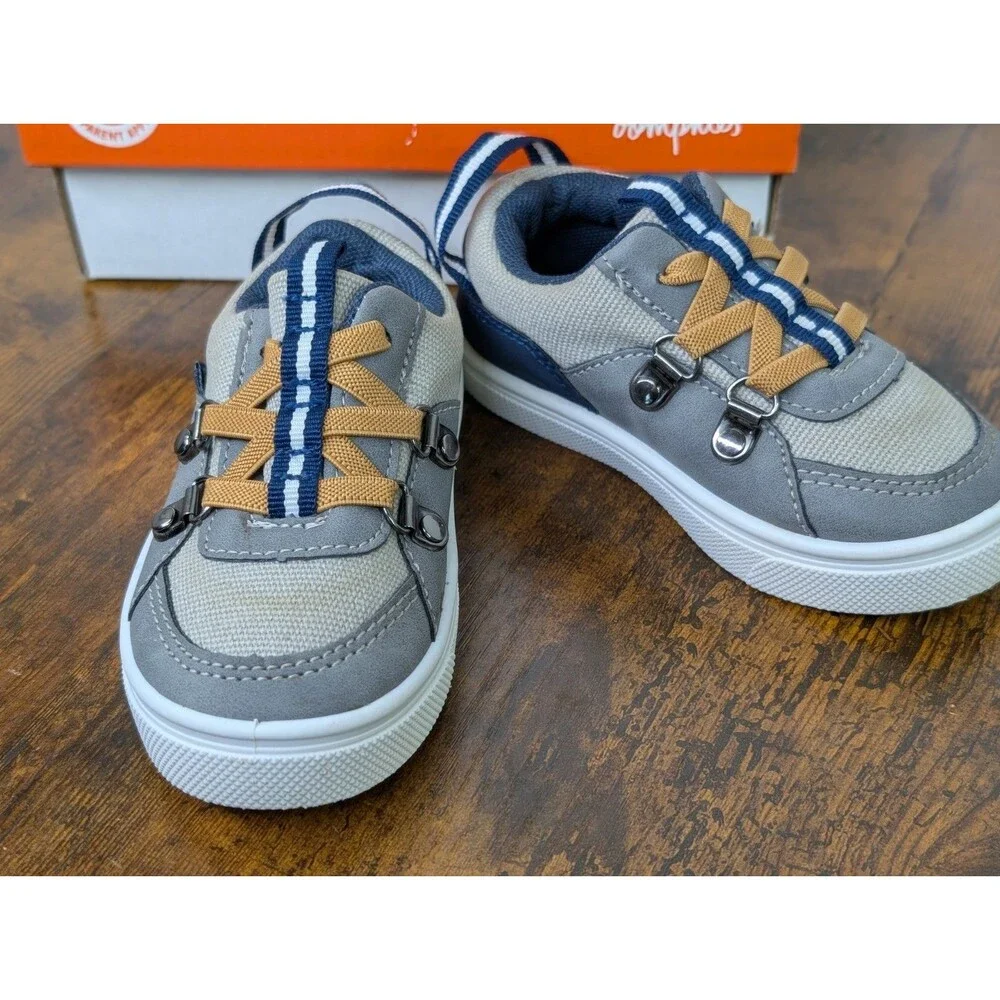 Oomphies Colton Boys Slip-On Shoes Grey Size 7C